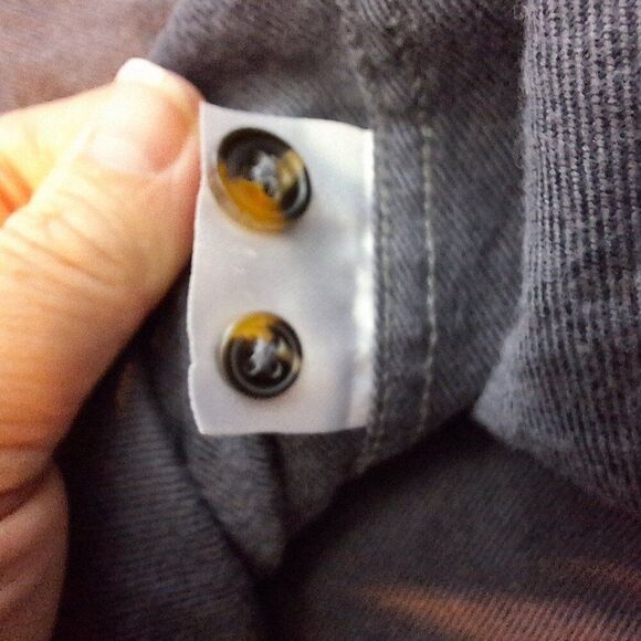 Combatant Gentlemen Mens Size 16 1/2 Fabric From Italy Gray Button Down Shirt - Picture 5 of 8